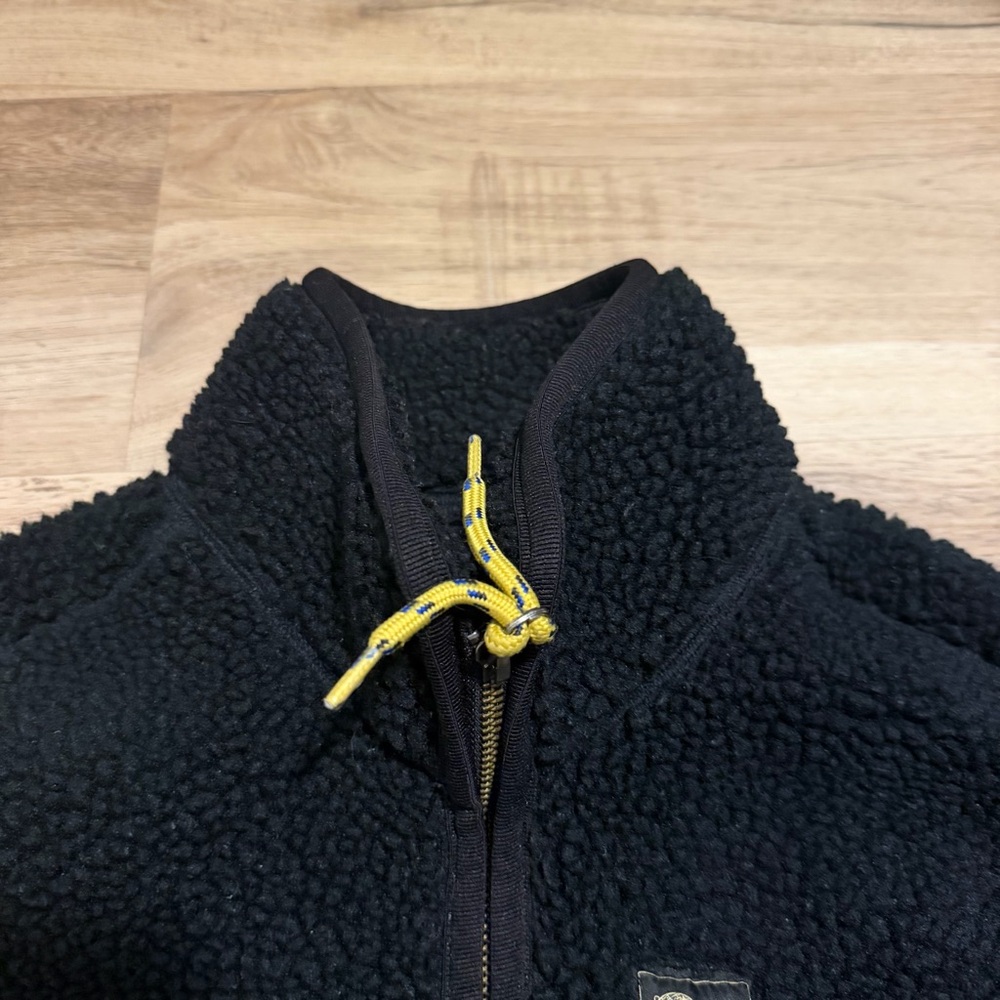 Aimé Leon Dore Unisphere Fleece Field Vest Jet Black Men's Size XS Oversized - Picture 4 of 13